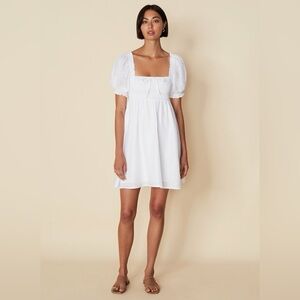 Faithfull the Brand Textured White Dress